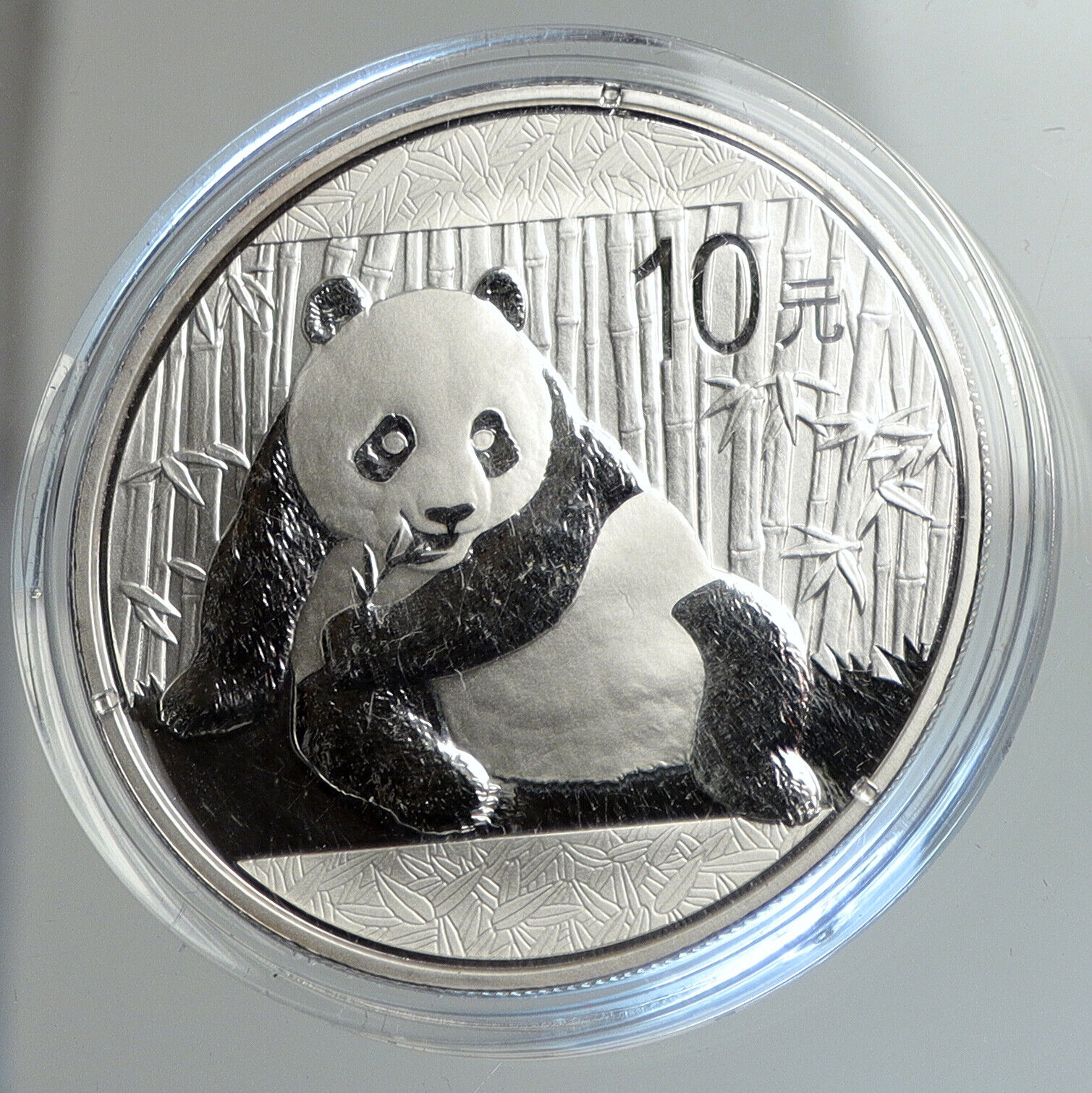 2015 CHINA PANDA w Bamboo & TEMPLE of HEAVEN Silver 10 Yuan Chinese Coin i112419