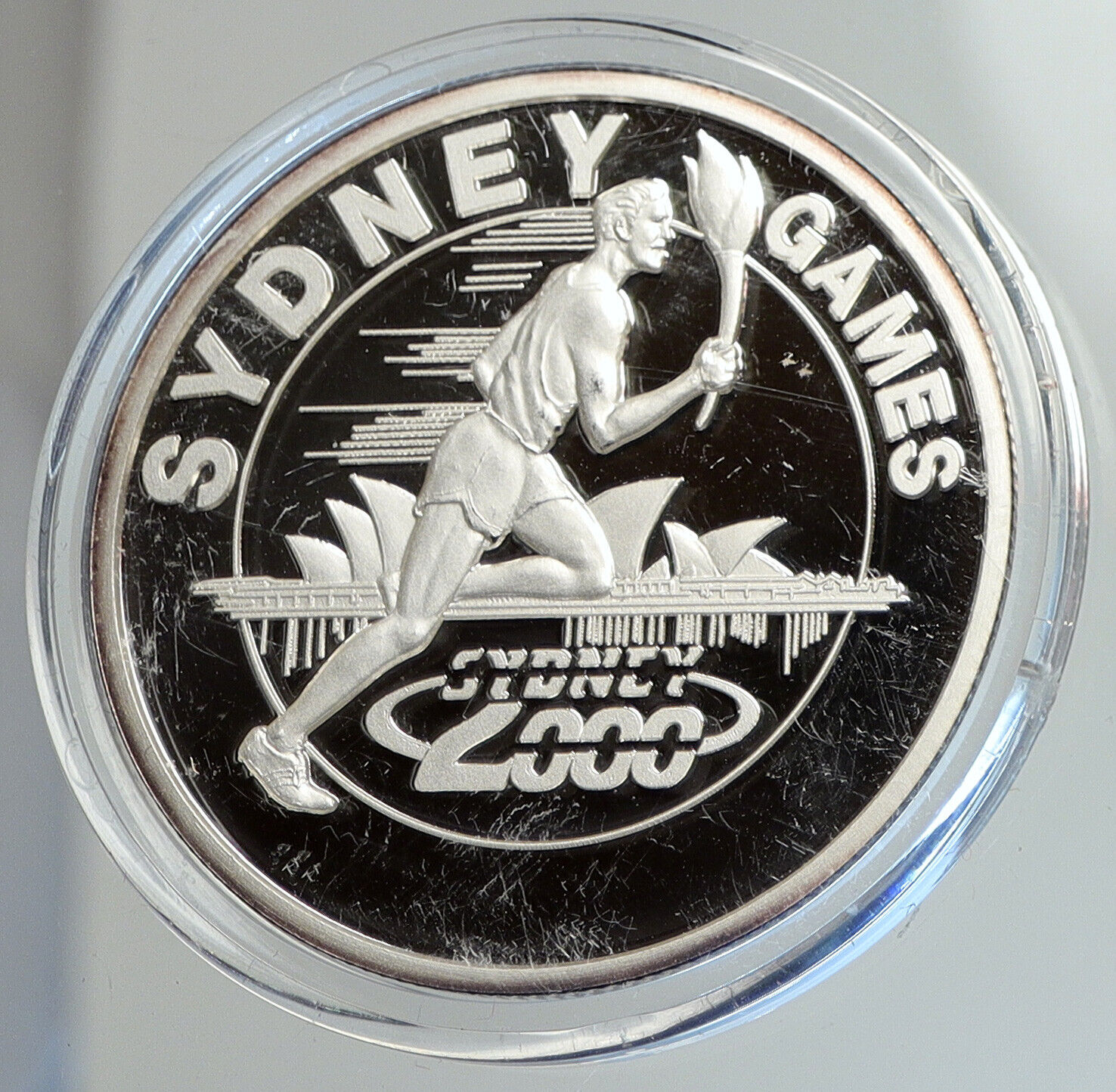 2000 TURKS & CAICOS Sydney Australia OLYMPICS Proof Silver 20 Crown Coin i112428