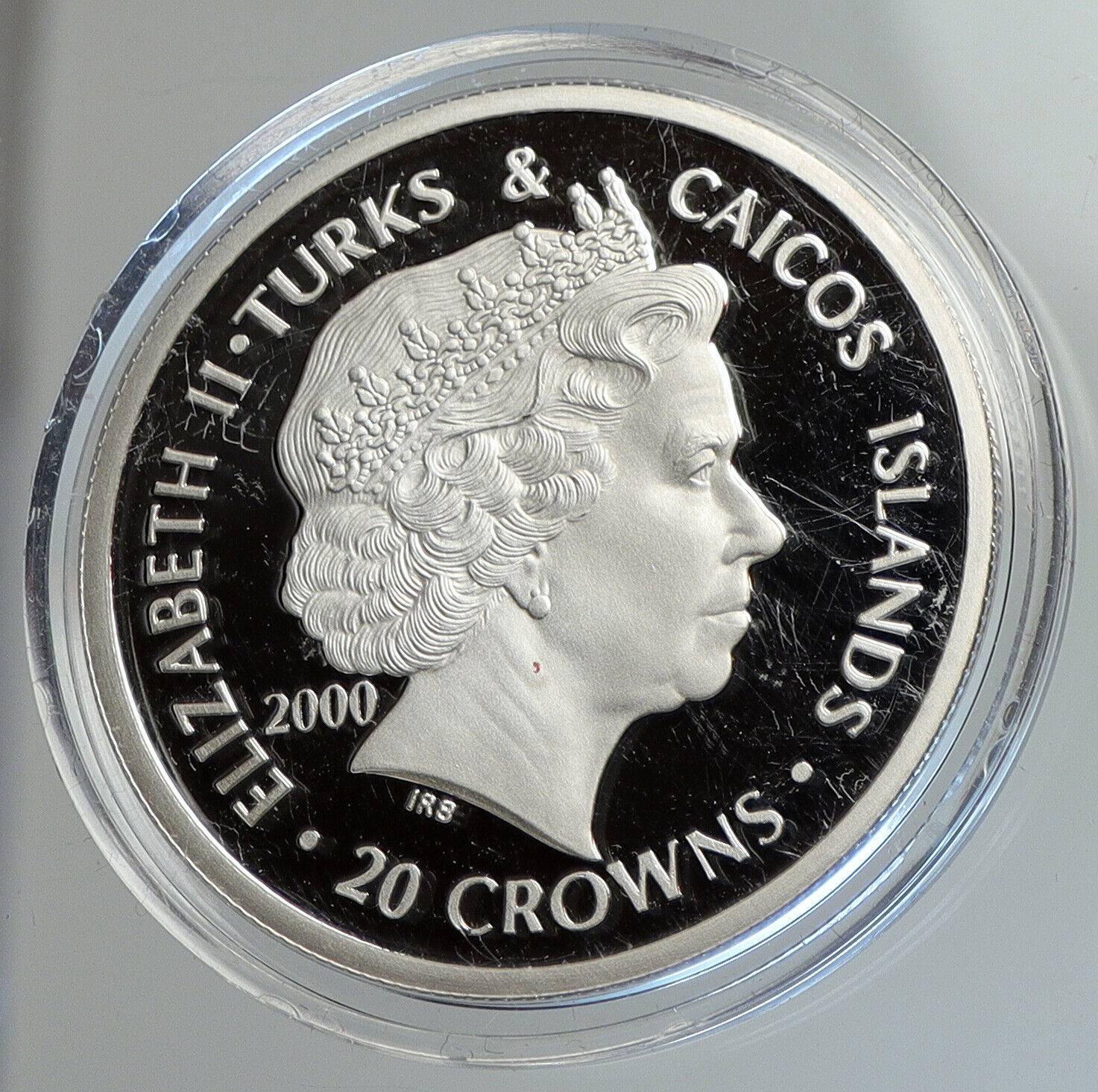 2000 TURKS & CAICOS Sydney Australia OLYMPICS Proof Silver 20 Crown Coin i112428