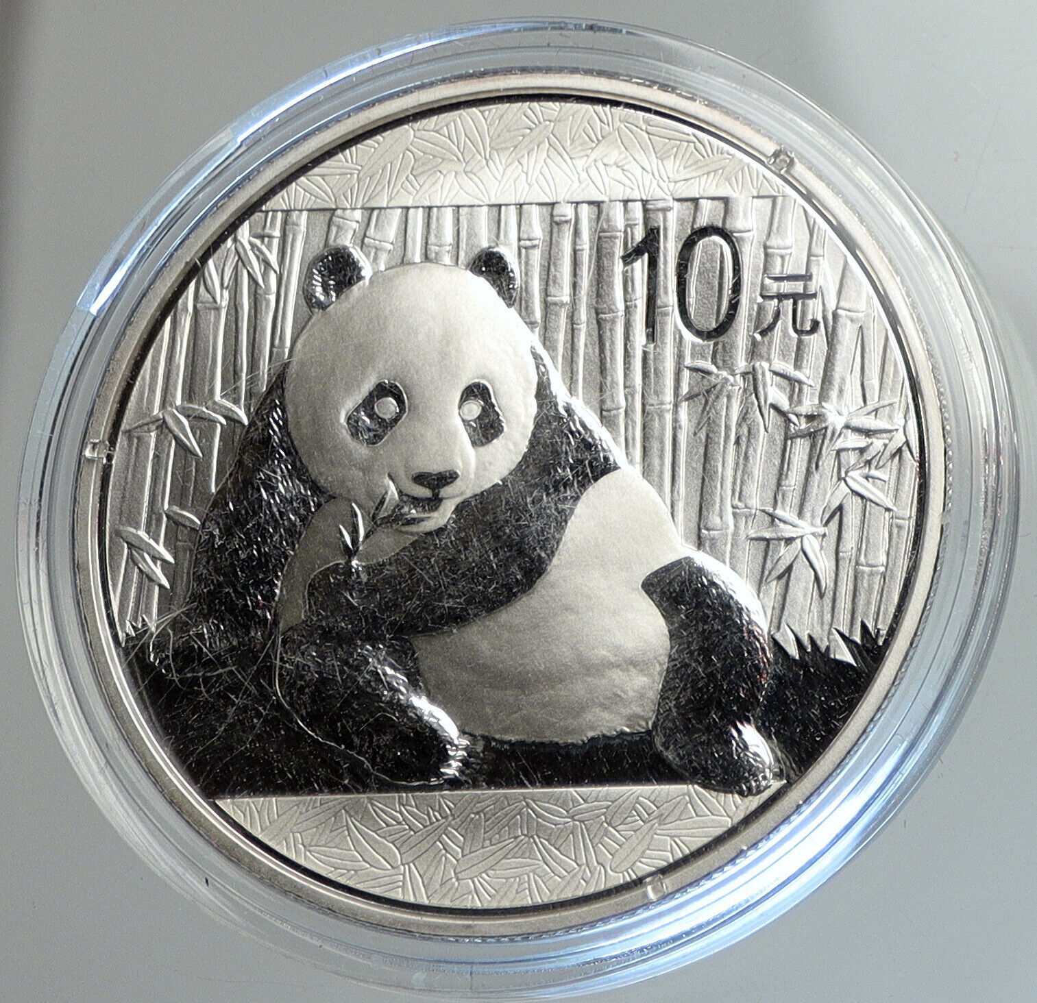 2015 CHINA PANDA w Bamboo & TEMPLE of HEAVEN Silver 10 Yuan Chinese Coin i112418