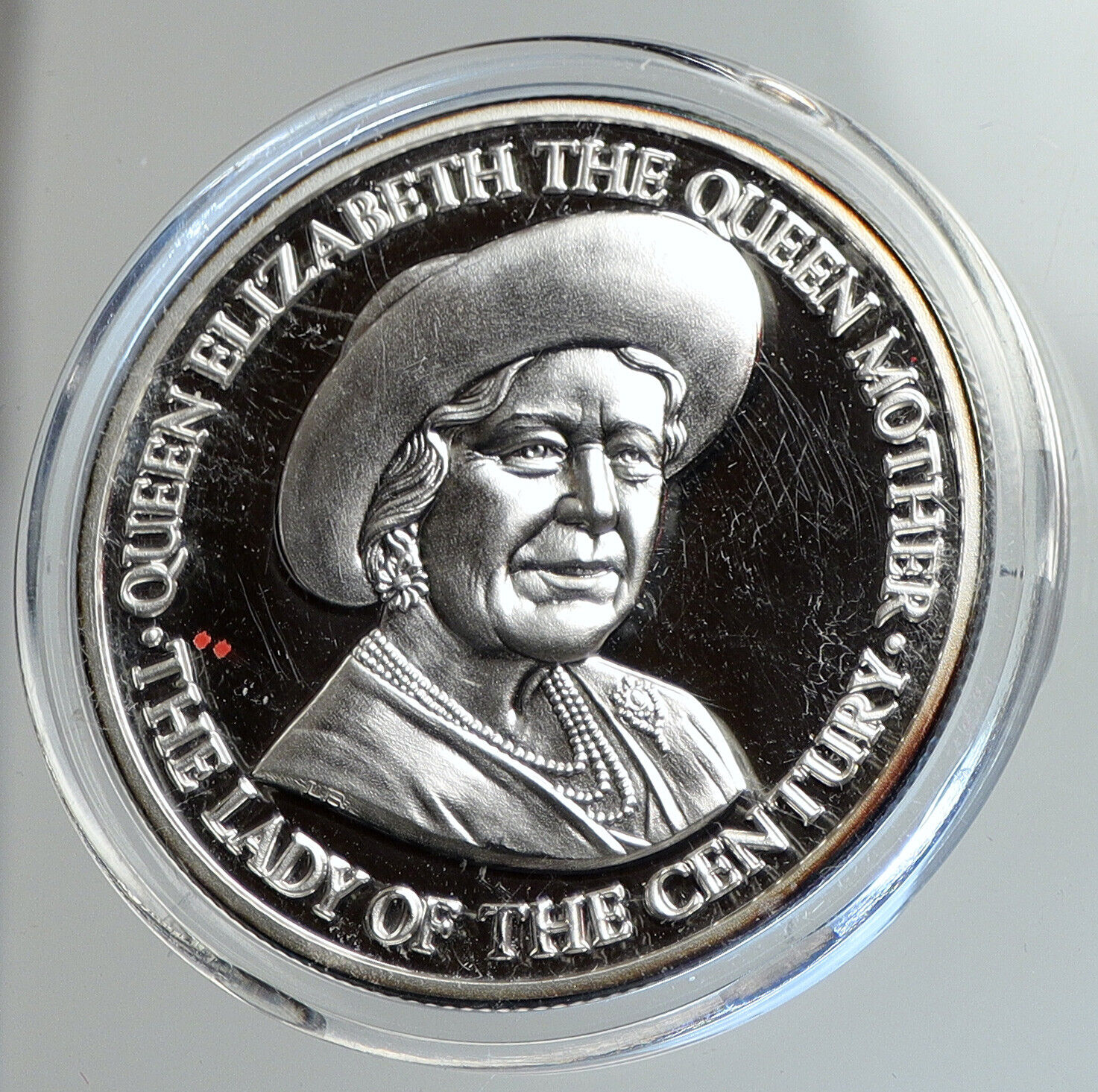 1995 TURKS & CAICOS Queen Mother Elizabeth II PRF Silver 20 Crowns Coin i112403