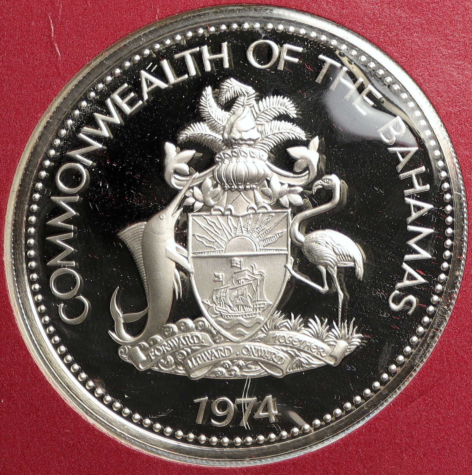 1974 BAHAMAS Independence Milo Butler VINTAGE OLD Proof Silver $10 Coin i112431