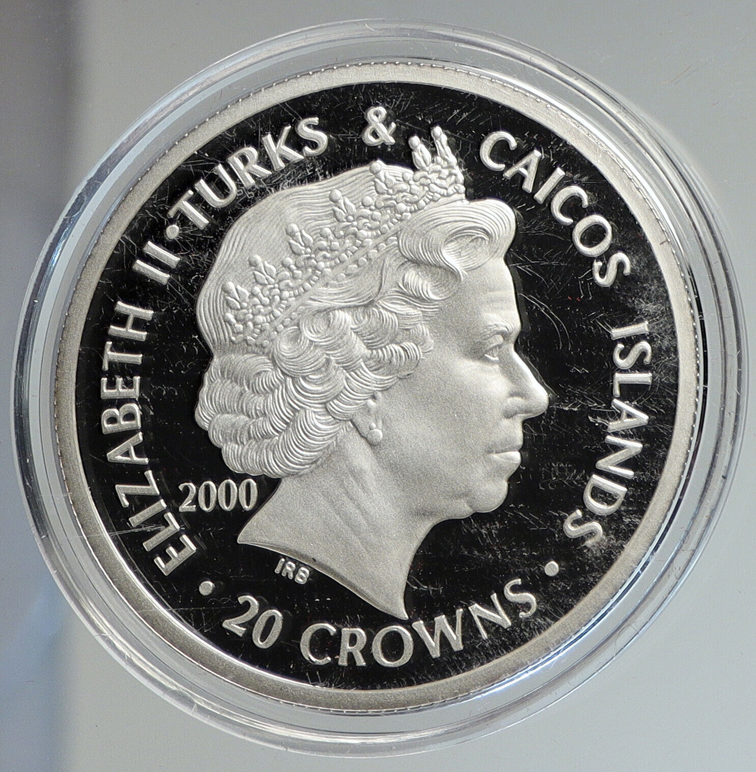 2000 TURKS & CAICOS Sydney Australia OLYMPICS Proof Silver 20 Crown Coin i112438