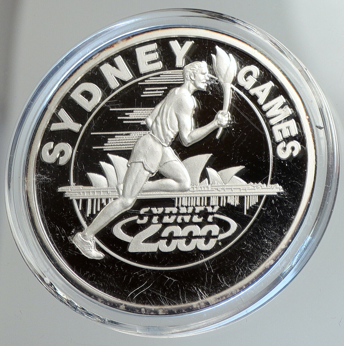 2000 TURKS & CAICOS Sydney Australia OLYMPICS Proof Silver 20 Crown Coin i112408