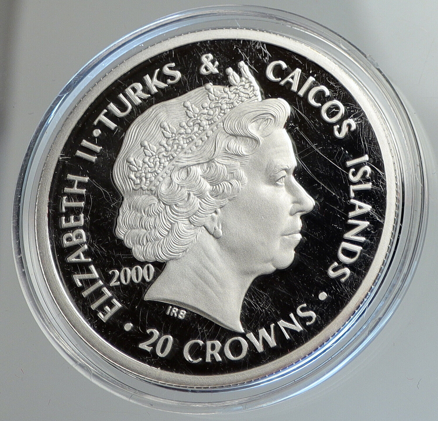 2000 TURKS & CAICOS Sydney Australia OLYMPICS Proof Silver 20 Crown Coin i112408