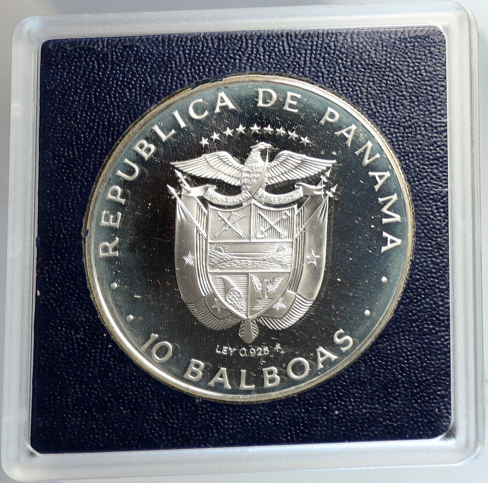 1979 PANAMA Canal Treaty VINTAGE Historic Proof Silver 10 Balboas Coin i112443