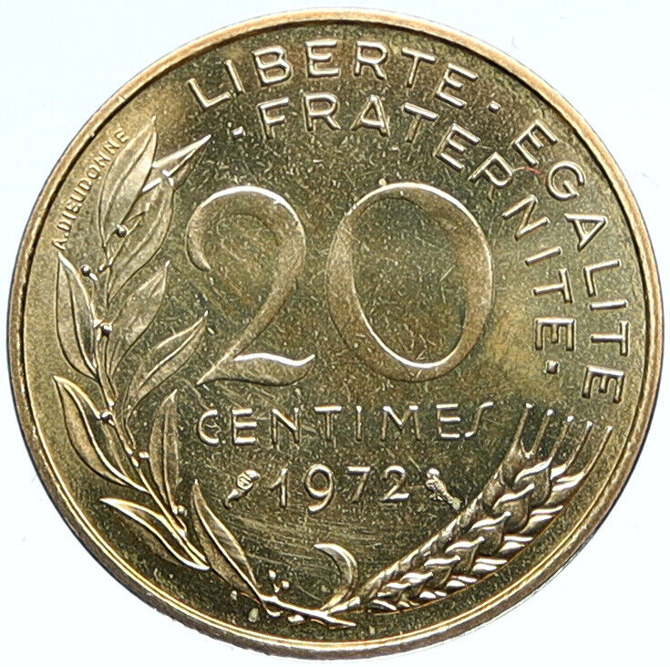 1964 FRANCE Marianne w PHRYGIAN CAP Vintage Old 20 Centimes French Coin i112576