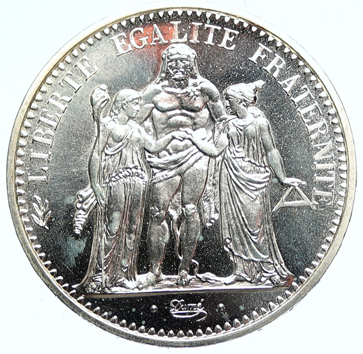 1972 FRANCE Large HERCULES Motto VINTAGE PF Silver 10 FRANCS French Coin i112578