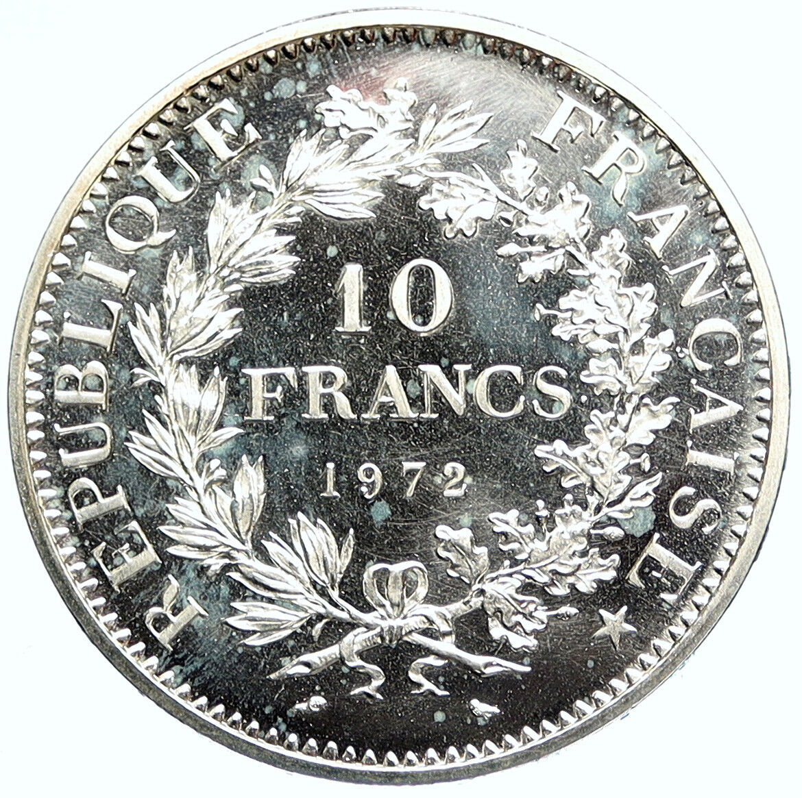 1972 FRANCE Large HERCULES Motto VINTAGE PF Silver 10 FRANCS French Coin i112578