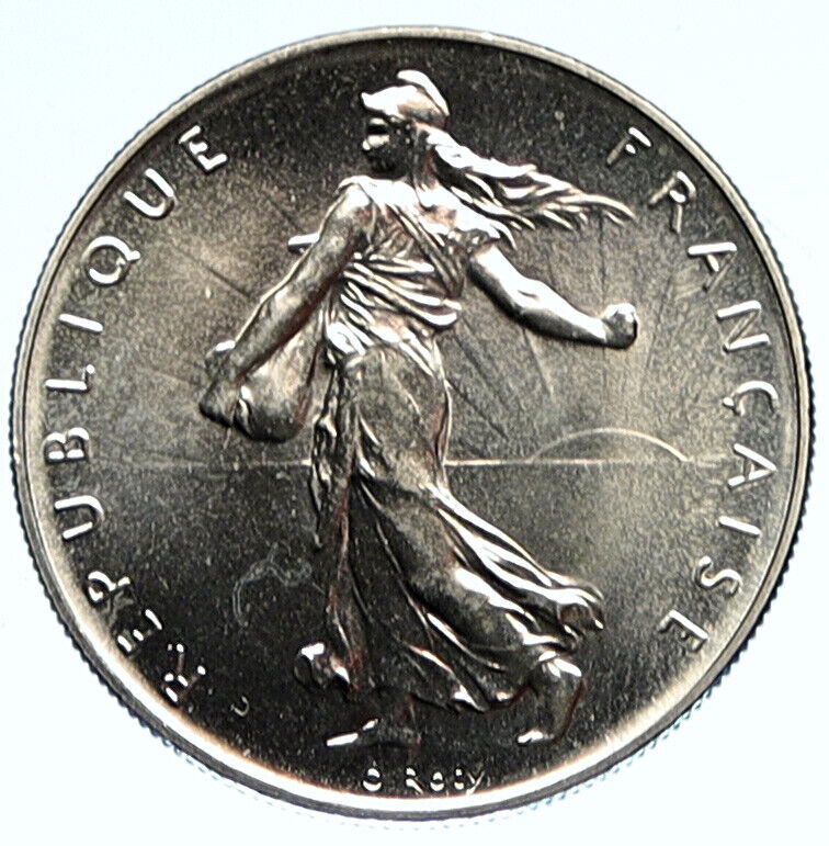 1972 FRANCE w La Semeuse Sower Woman VINTAGE OLD 1 Franc French Coin i112579