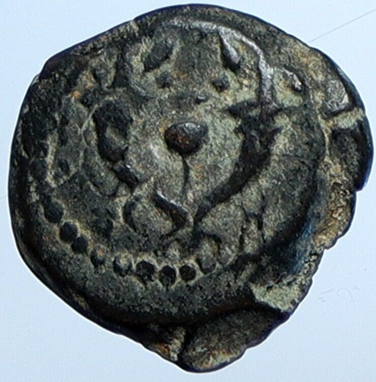 ALEXANDER JANNAEUS Biblical Jerusalem Jewish Coin Hend 1145 OVERSTRIKE i110534