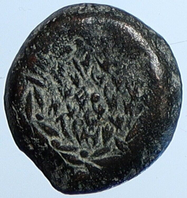 JUDAH ARISTOBULUS I JEWISH 104BC Jerusalem Widow's Mite Coin Hendin 1143 i110549