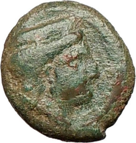 THERMAI in SICILY 407BC HERA & HERCULES Rare Authentic Ancient Greek Coin i24878