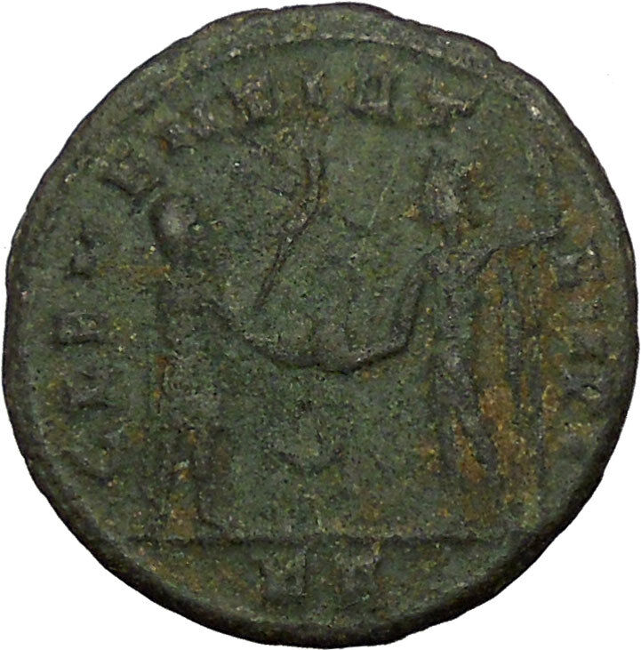 Probus receiving globe from Jupiter 280AD Ancient Roman Coin i34799