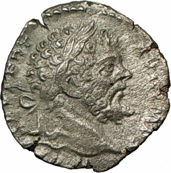 SEPTIMIUS SEVERUS 198AD Ancient Silver Roman Coin ANNONA Galley Wealth i18102