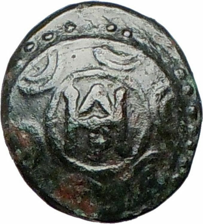 DEMETRIUS I Poliorcetes 294BC Ancient Greek Coin HELMET SHIELD i27042