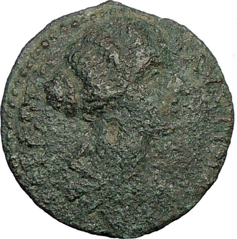 FAUSTINA II Jr. Marcus Aurelius wife Ancient Roman Coin Thunderbolt i22658