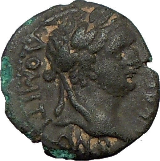 DOMITIAN 81AD Ancient Roman Coin Nike Victory Serpent i19619