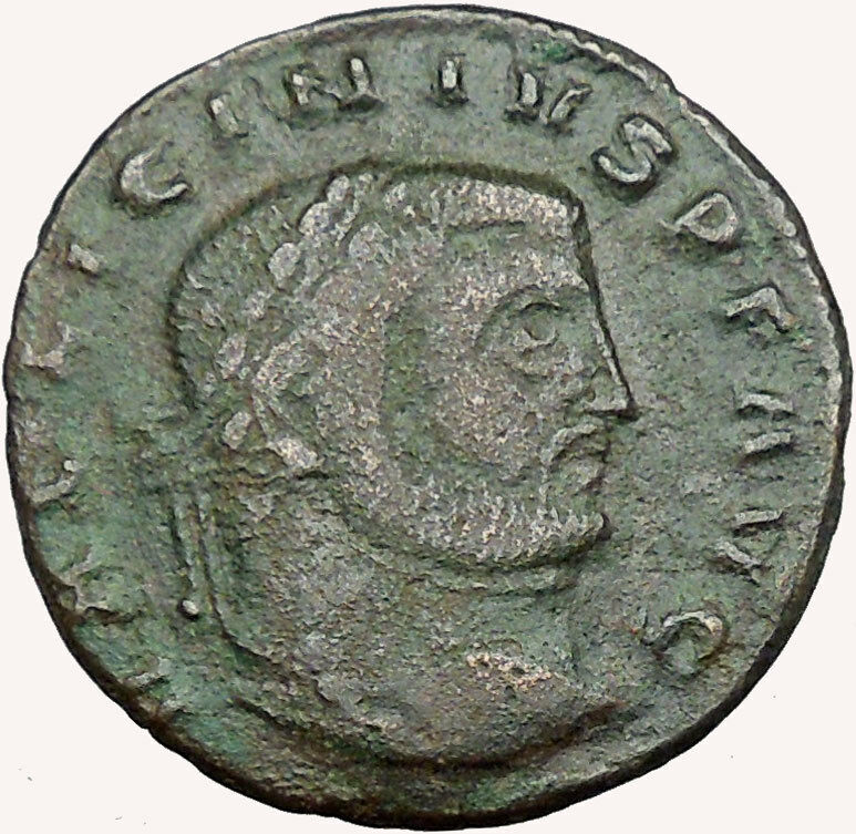 LICINIUS I Constantine I the Great enemy Roman Coin NUDE Genius Wealth i33991