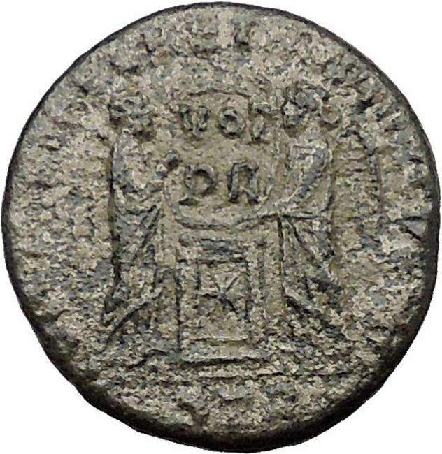 Constantine I The Great 319AD Ancient Roman Coin Victories w shield i32479