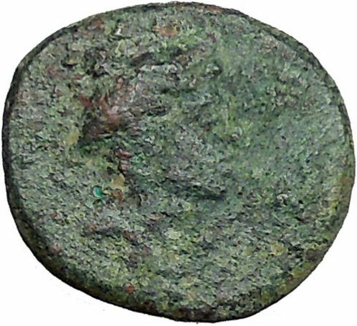 AIGAI in Aiolis 2nd Cent BC Hermes & Goat Quality Ancient Greek Coin i34025