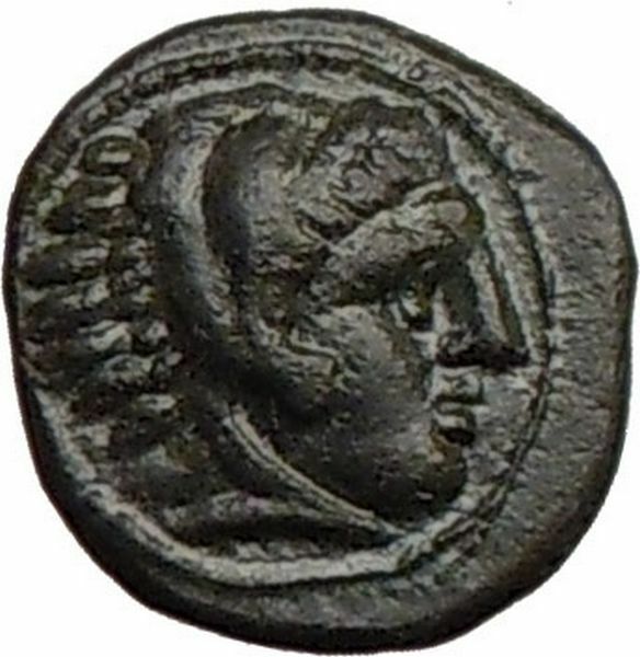 Alexander the Great under half brother PHILIP III Small RARE Greek Coin i21941