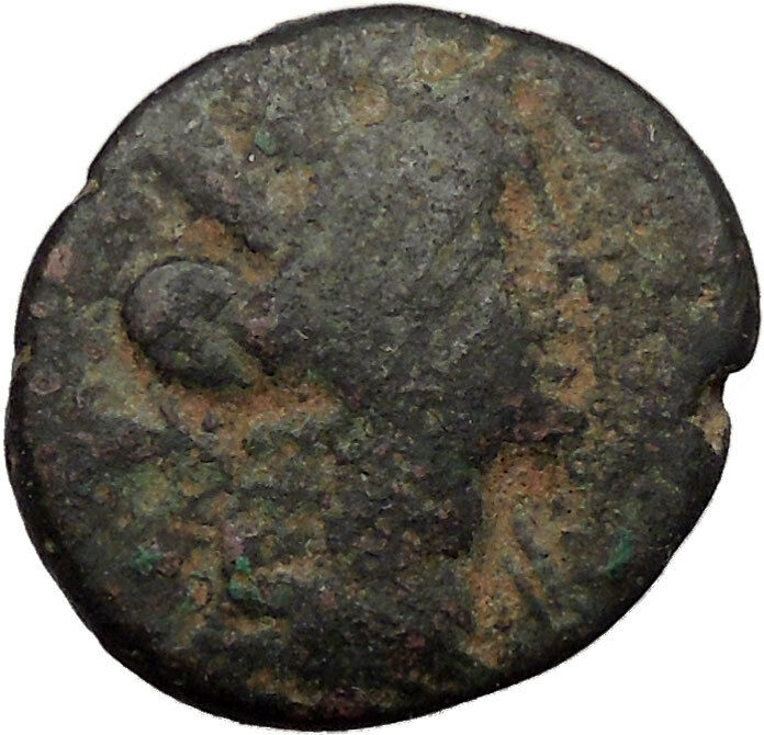 Arados in Phoenicia 132BC Ancient Greek Coin Ship Galley City Goddess i32551