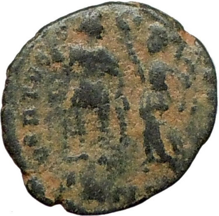 HONORIUS crowned by VICTORY Nike 395AD Ancient Roman Coin i16144