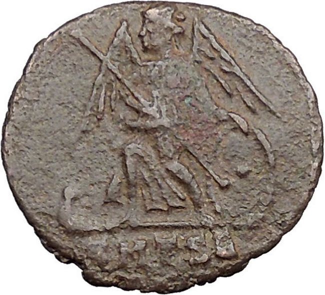 Constantine I The Great founds Constantinople Ancient Roman Coin Nike i32661