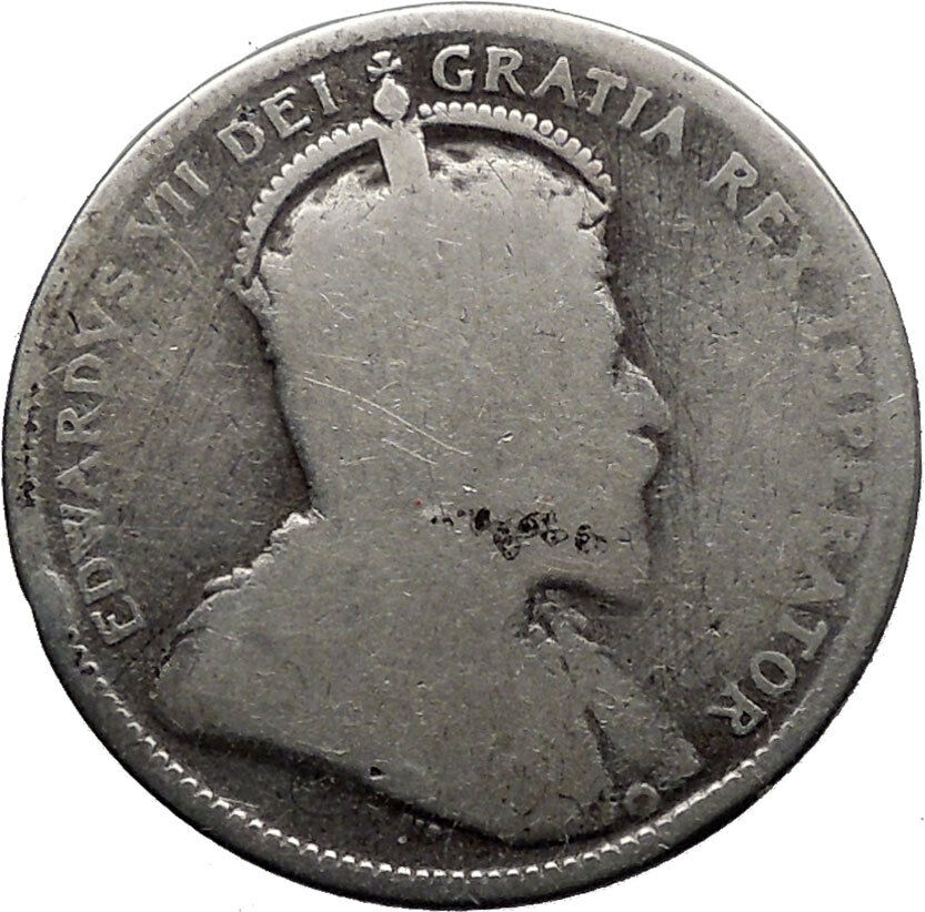 Canada 1905 25 Cents Silver purity 925 Coin with British King Edward VII i32338