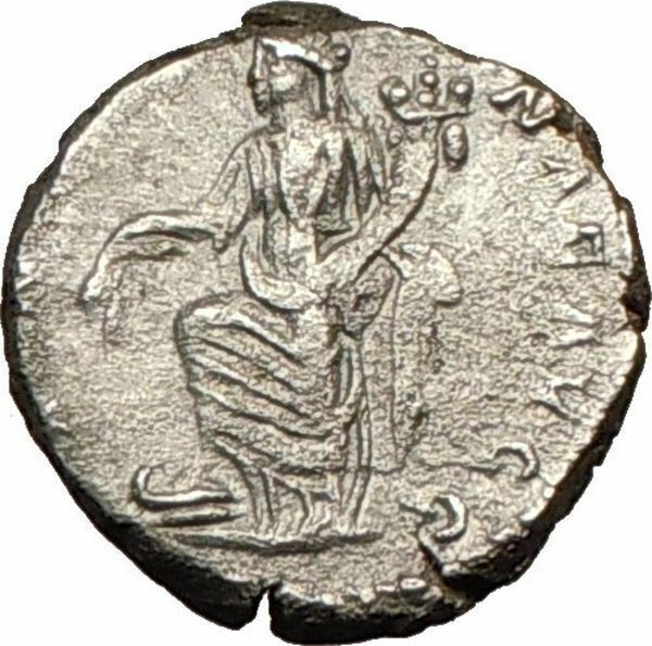 SEPTIMIUS SEVERUS 198AD Ancient Silver Roman Coin ANNONA Galley Wealth i18102