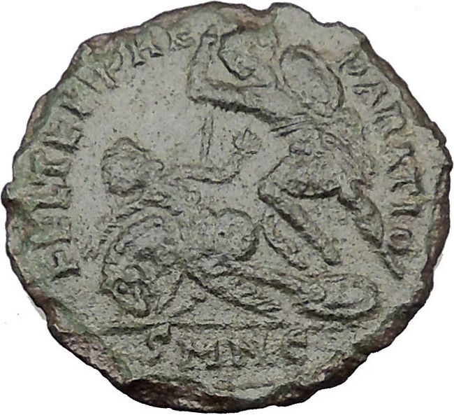 CONSTANTIUS GALLUS 351AD Roman Ancient Coin BATTLE Horse man i32295