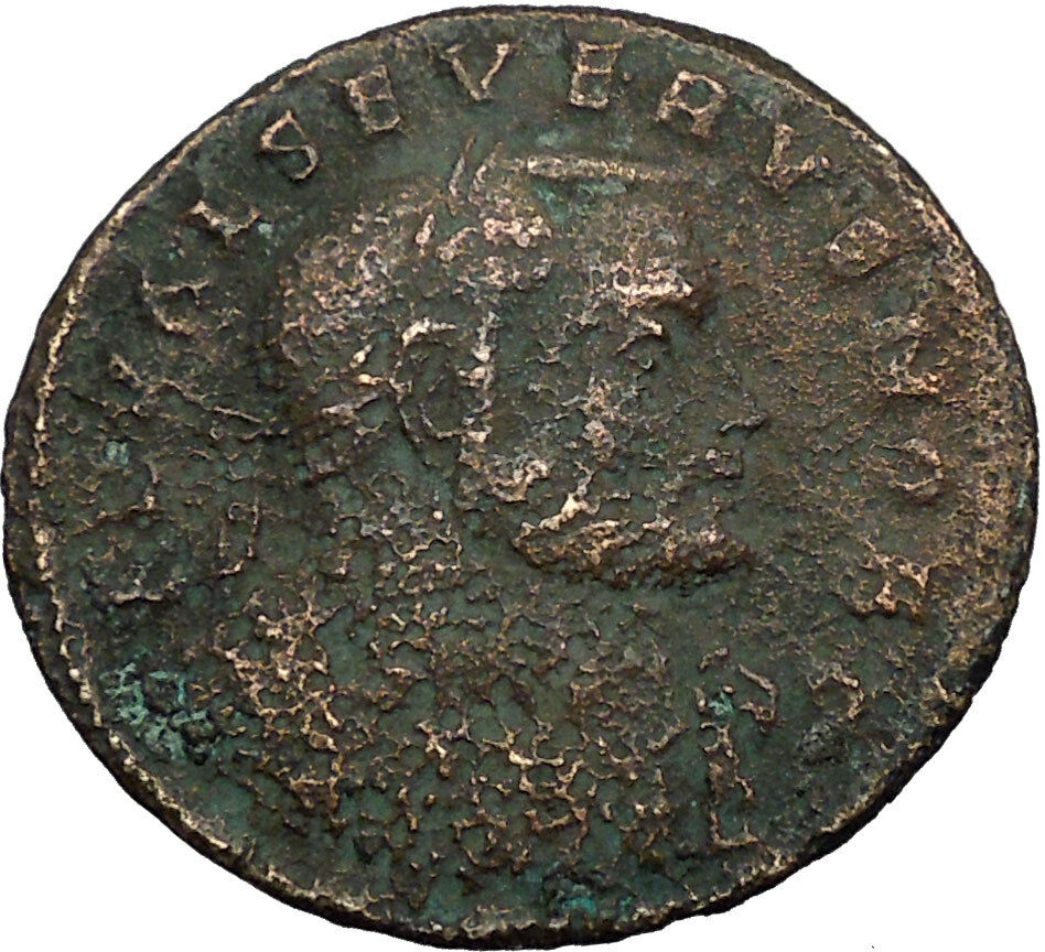 Severus II as Caesar 305AD Ancient Roman Coin Genius Protection Wealth i34703