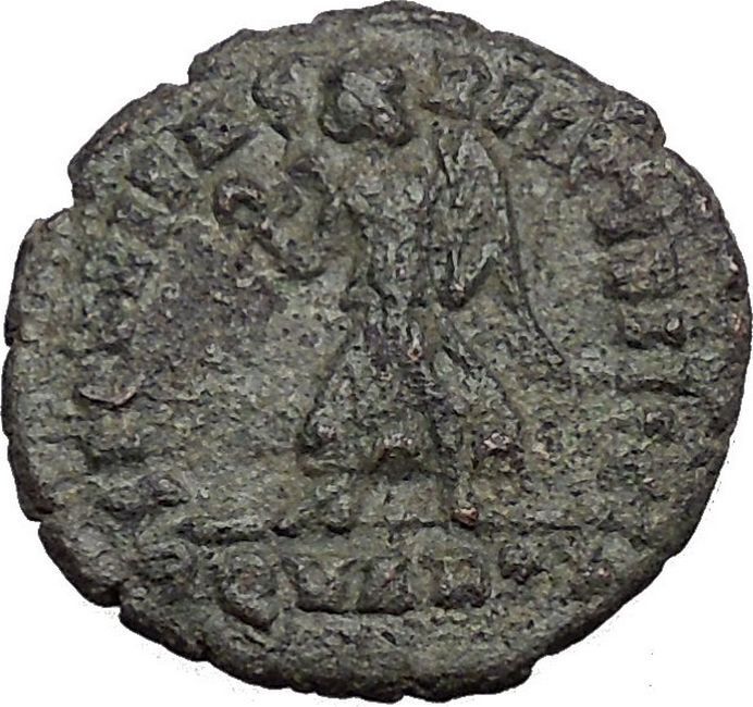 VALENTINIAN I 364AD R dot QVARTA Rome mint Rare Ancient Roman Coin Nike i32760