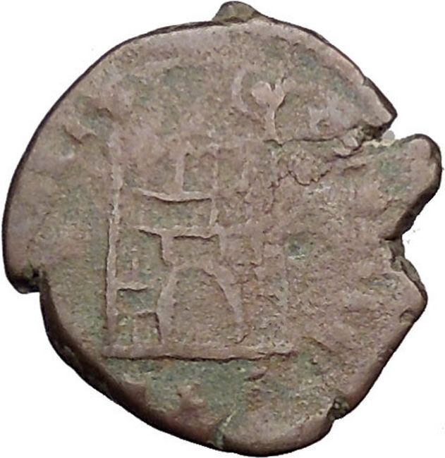 THEODOSIUS I the Great 388AD Ancient Roman Coin Military Camp Gate i32508