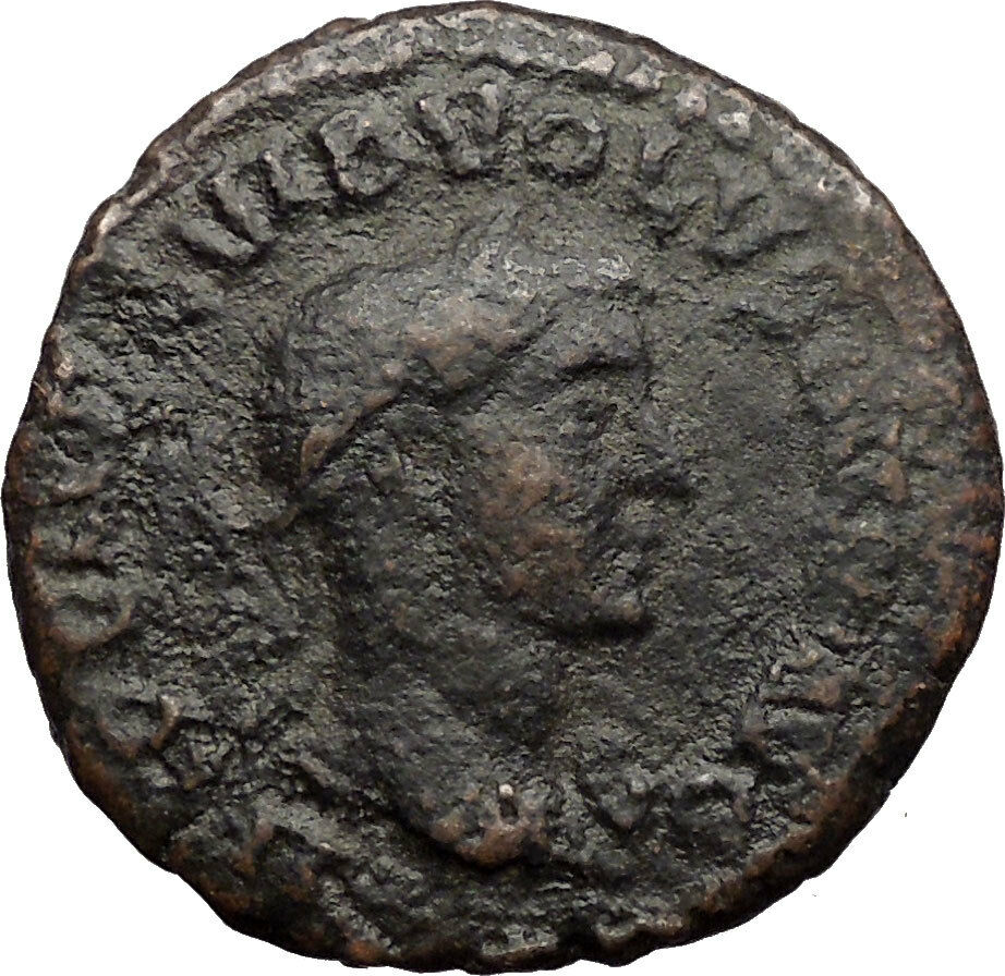 VOLUSIAN Caesar 251AD Ancient Roman Coin VIMINACIUM Legion Bull Lion i30751