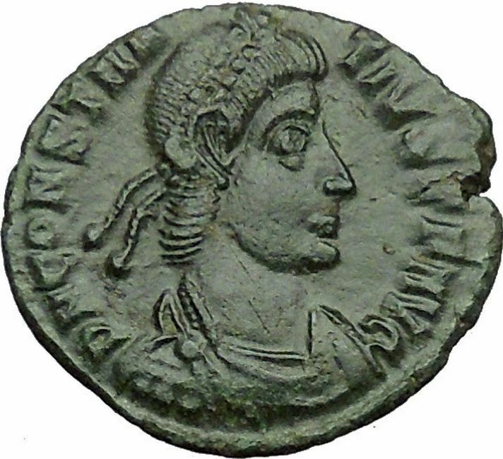 CONSTANTIUS II Constantine the Great son Ancient Roman Coin Horse man i34468