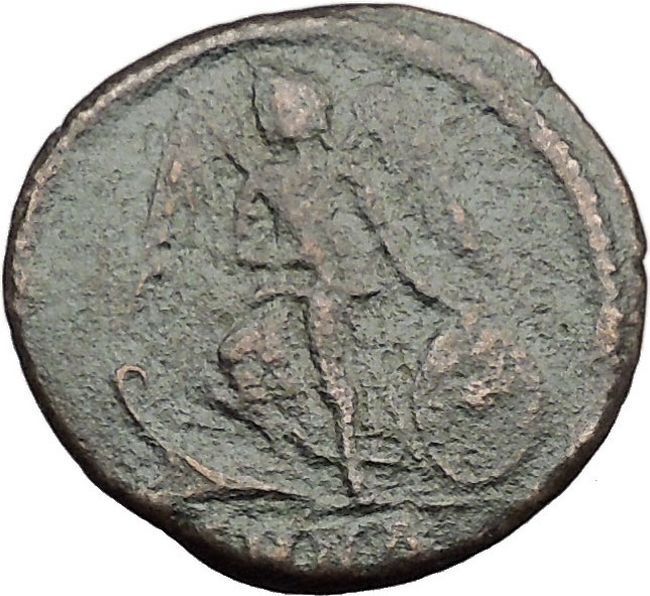 Constantine I The Great founds Constantinople Ancient Roman Coin Nike i32505