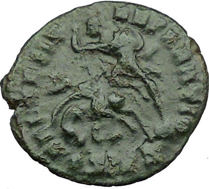 CONSTANTIUS II Constantine the Great son Ancient Roman Coin Horse man i34468