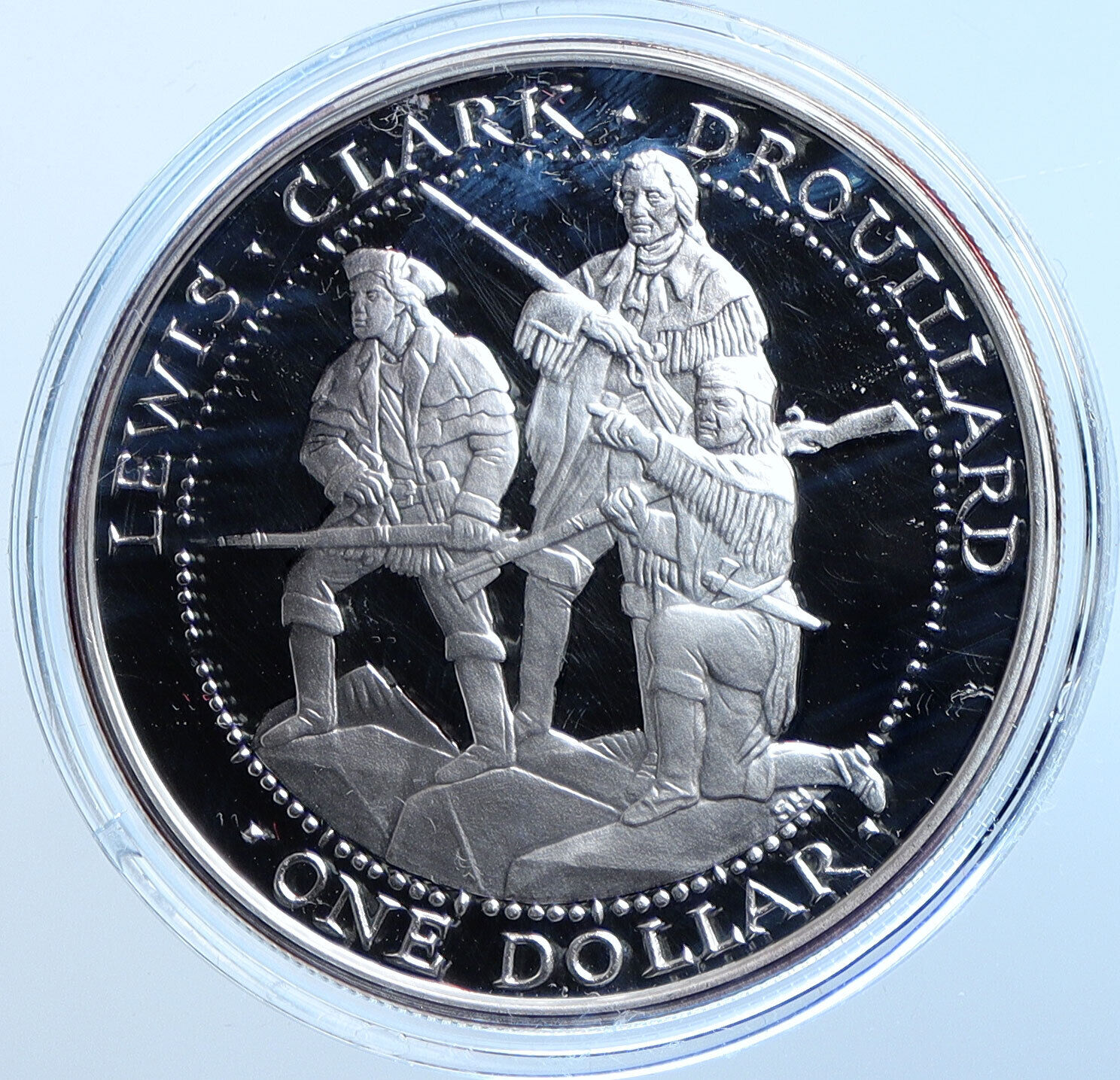 2003 US Shawnee Tribe Expedition of LEWIS & CLARK Proof Silver $1 Coin i114639