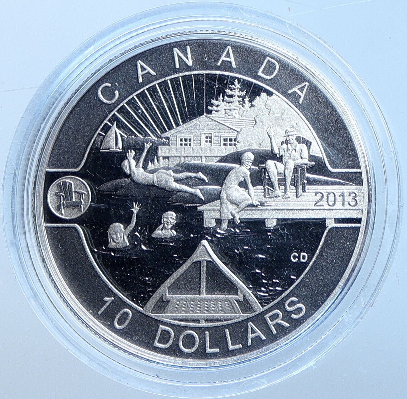 2013 CANADA Elizabeth II Olympics SUMMER FUN Proof Silver 10 Dollar Coin i114571