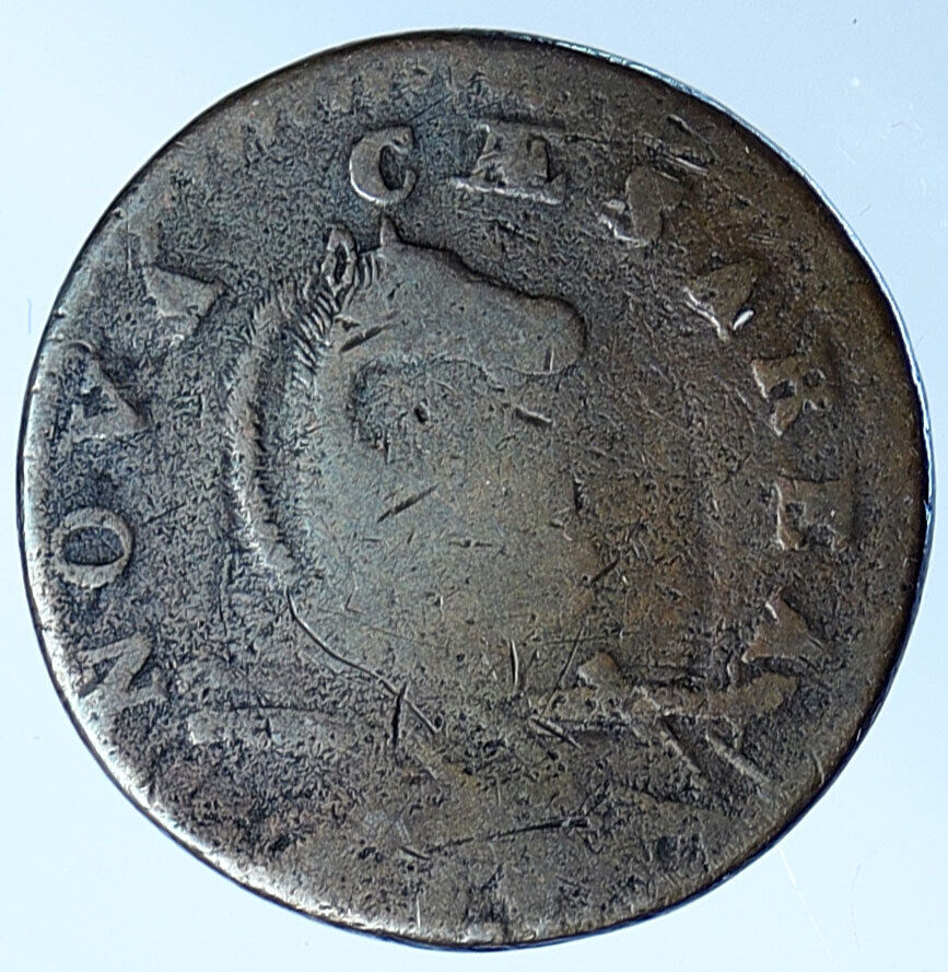 1787 US Post Colonial PRE-FEDERAL NEW JERSEY Penny Antique Coin HORSE i114908