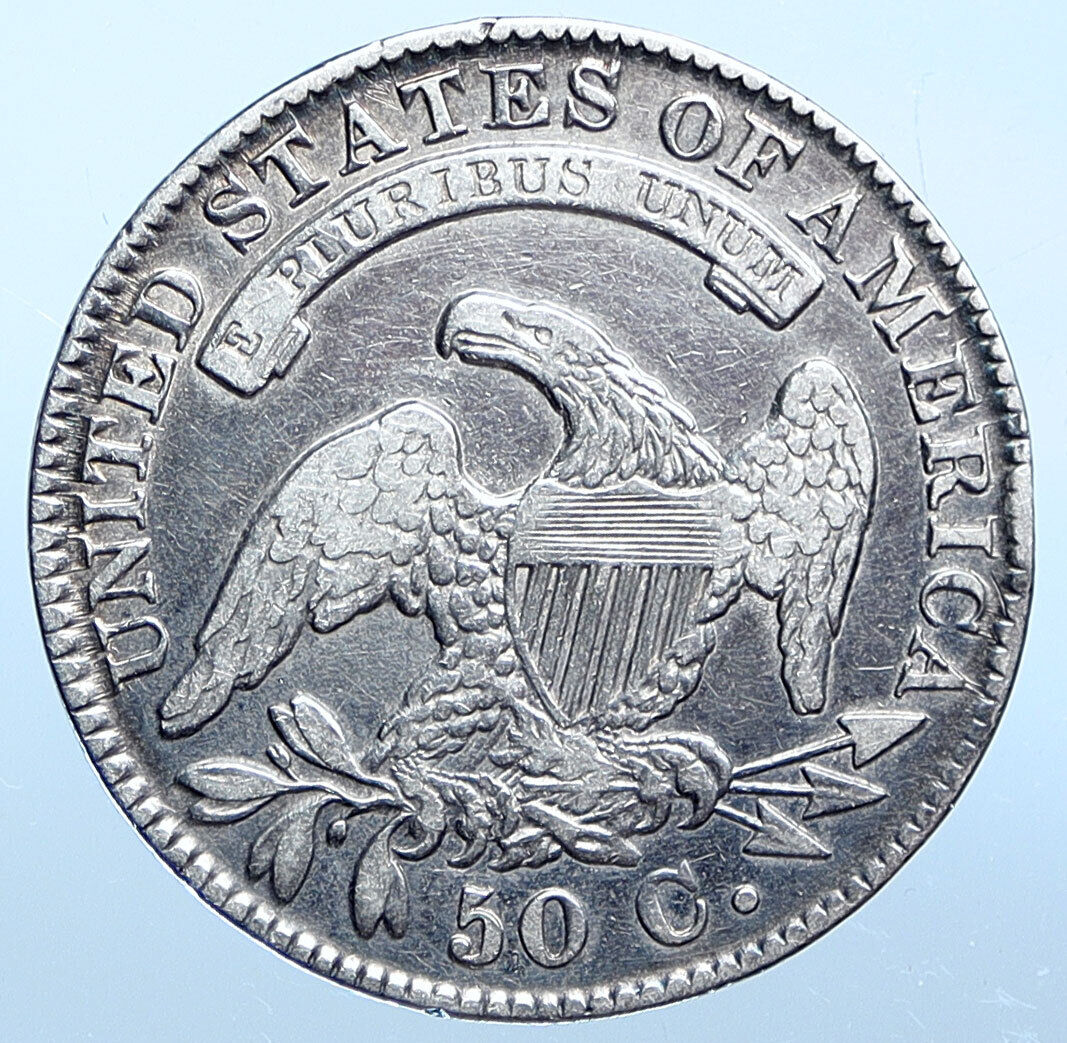 1832 P USA Eagle Capped Liberty Antique Silver 50c 1/2 Half Dollar Coin i114925