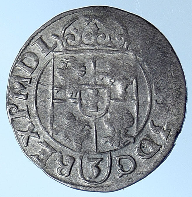 1616 POLAND King Sigismund III Antique OLD Silver Poltorak 3 Polker Coin i114924