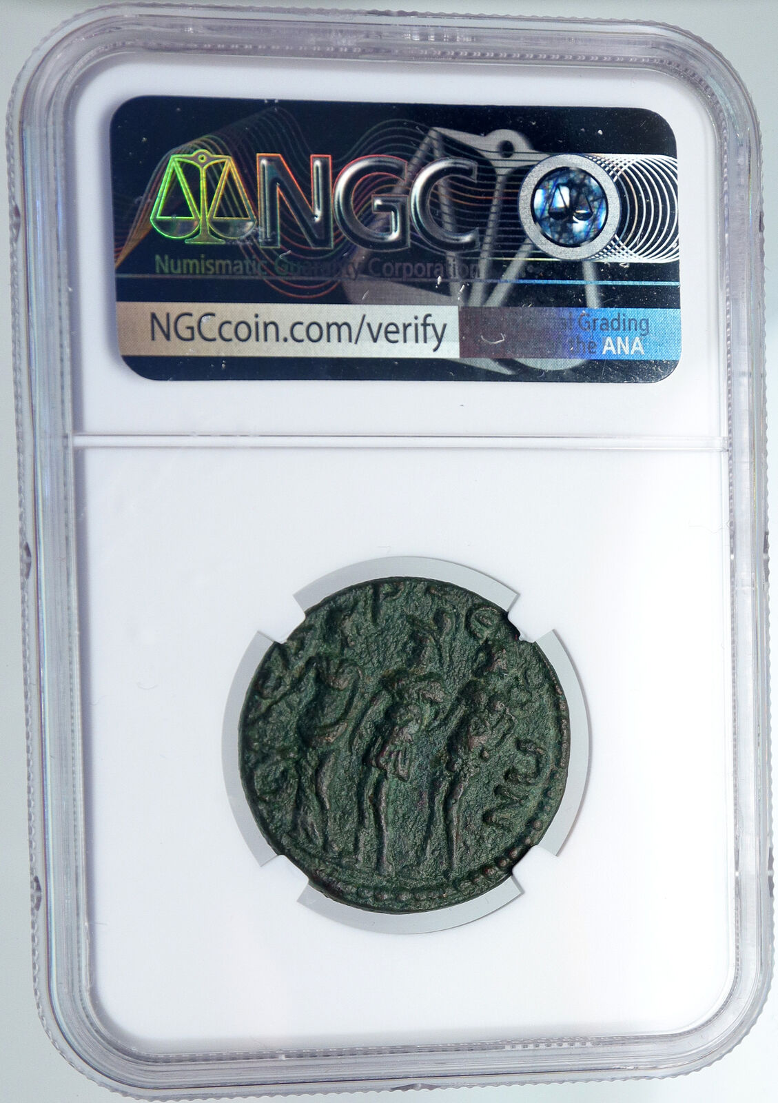 GALLIENUS Cicilia, Syedra 253AD Rome Ancient Roman Coin Ares & Dike NGC i90664