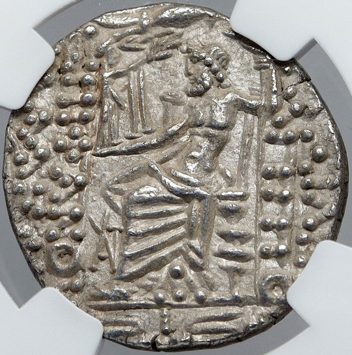 ANTIOCH Roman under EMPEROR LABIENUS Vintage ANCIENT OLD Silver Coin NGC i87726