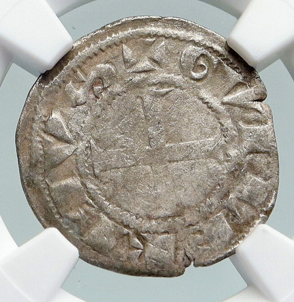 1207 AD FRANCE FEUDAL Deols WILLIAM I OLD Medieval Silver Denier NGC Coin i91604