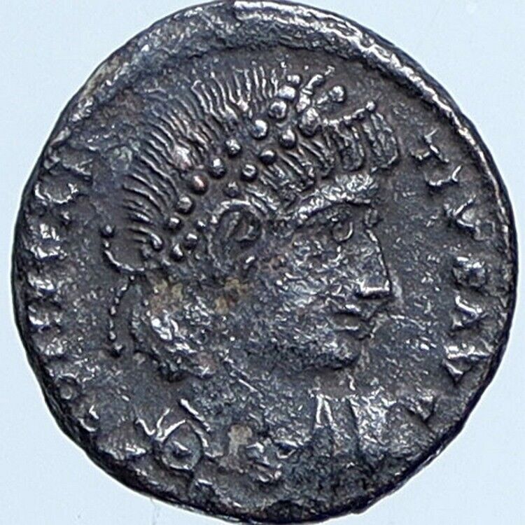 CONSTANTIUS II Authentic Ancient 337AD Roman Coin w LEGIONARY SOLDIERS i114192