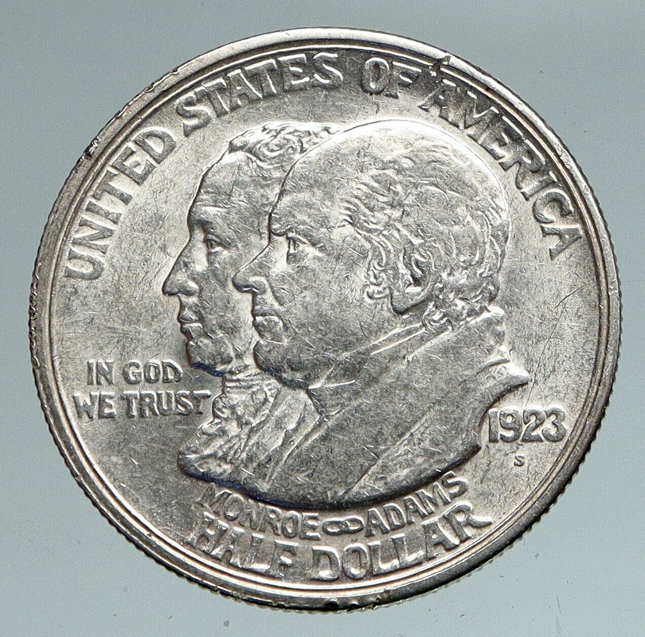 1923 S USA Los Angeles JAMES MONROE QUINCY ADAMS Silver Half Dollar Coin i90946