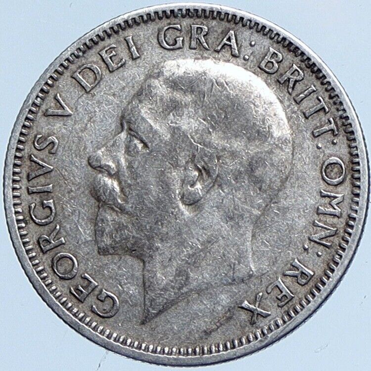 1934 United Kingdom UK Great Britain GEORGE V Lion Silver Shilling Coin i114203